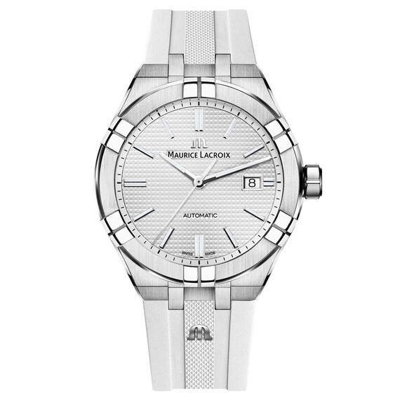 Pánské hodinky Maurice Lacroix Aikon Automatic 42 mm AI6008-SS000-130-2, Verze: bílá 