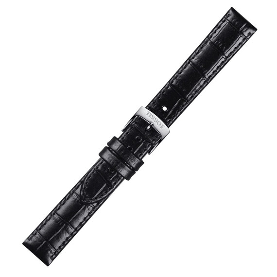 Řemínek Tissot T852.043.622, Verze: černá, Šířka řemínku: 15, Šířka u spony: 14 