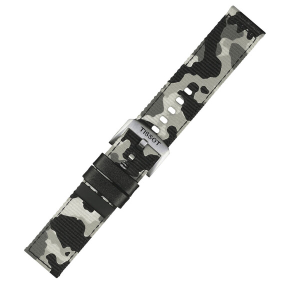 Řemínek Tissot T852.046.771, Verze: béžová, krémová, Šířka řemínku: 22, Šířka u spony: 22 