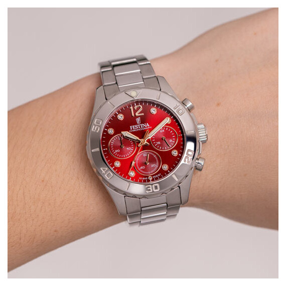Dámské hodinky Festina Boyfriend Chronograph F20603/2, Verze: červená , 3 image