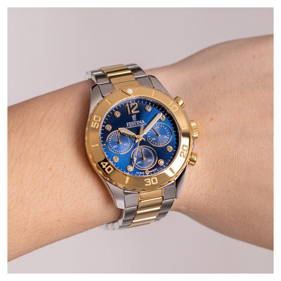 Dámské hodinky Festina Boyfriend Chronograph F20604/3, Verze: žluté zlato2 , 3 image