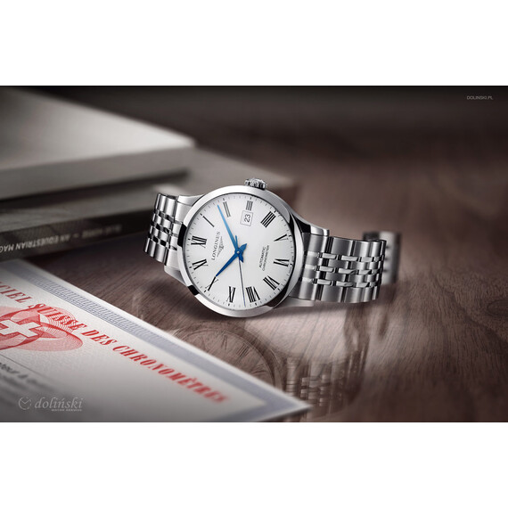 Pánské hodinky Longines Record L2.821.4.11.6, Verze: stříbrná , 9 image