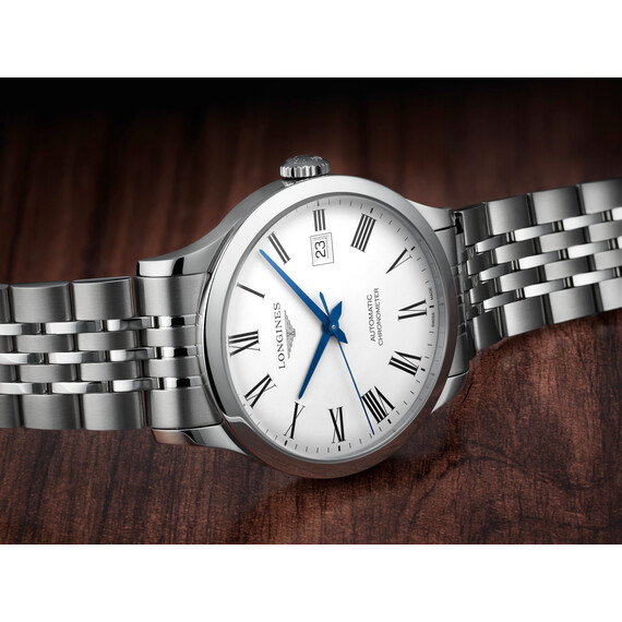 Pánské hodinky Longines Record L2.821.4.11.6, Verze: stříbrná , 11 image