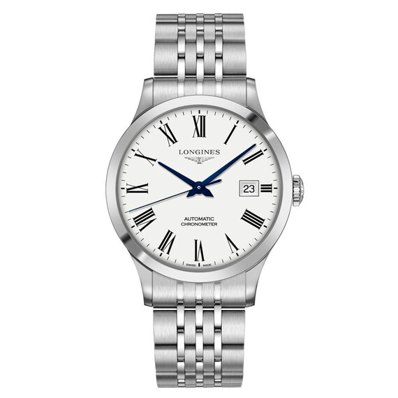 Pánské hodinky Longines Record L2.821.4.11.6, Verze: stříbrná 