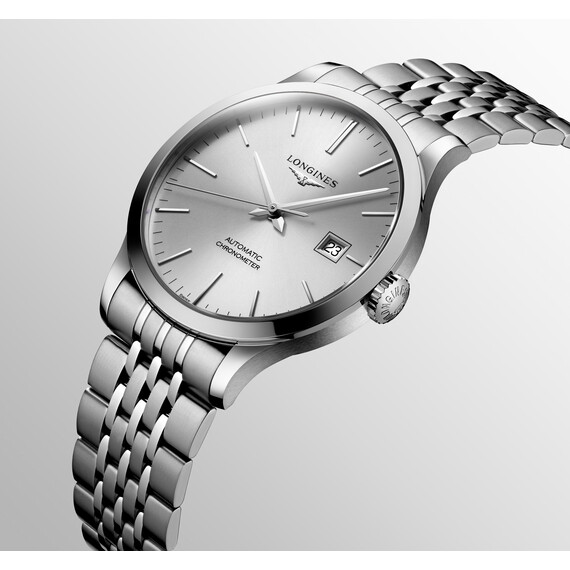 Pánské hodinky Longines Record L2.821.4.72.6, Verze: stříbrná2 , 3 image
