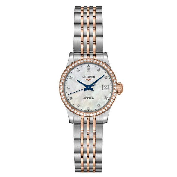 Dámské hodinky Longines Record L2.320.5.89.7, Verze: růžové zlato 
