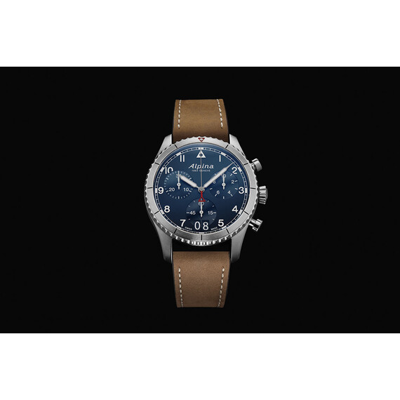 Pánské hodinky Alpina Startimer Pilot Quartz Chronograph Big Date AL-372NW4S26, Verze: hnědá , 5 image