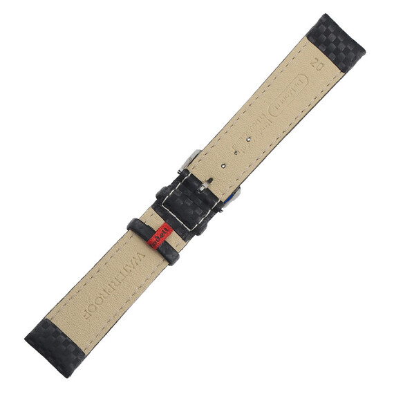 Řemínek Di-Modell Carbonio černý, Šířka řemínku: 18, Šířka u spony: 16, Délka řemínku: L - 120/80 , 2 image