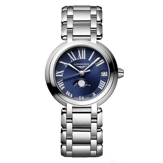 Dámské hodinky Longines PrimaLuna Moon Phase L8.115.4.91.6, Verze: modrá3 