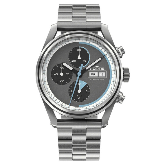 Pánské hodinky Fortis Stratoliner S-41 Cosmic Gray F2340008, Verze: šedá 