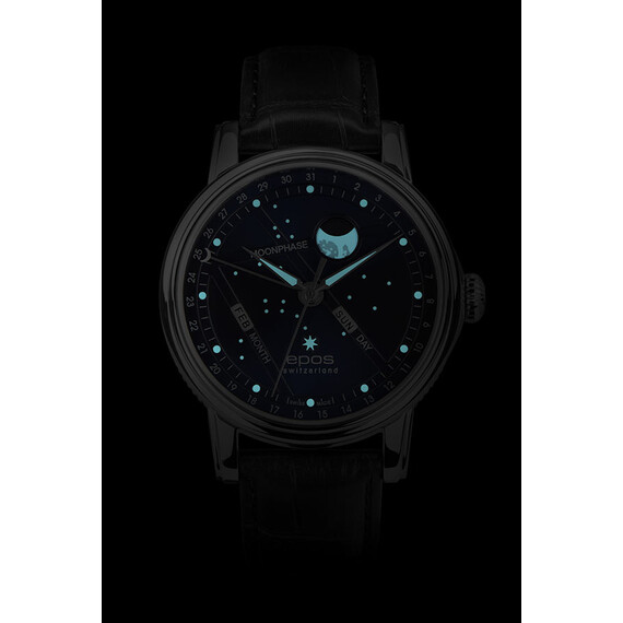 Pánské hodinky Epos Oeuvre D'Art 3439.322.20.16.25, Verze: černá , 6 image