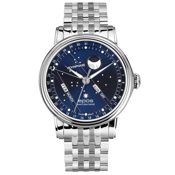 Pánské hodinky Epos Oeuvre D'Art 3439.322.20.16.30, Verze: stříbrná , 3 image