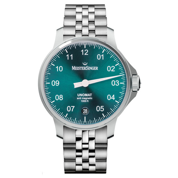 Pánské hodinky MeisterSinger Unomat UN919, Verze: zelená 