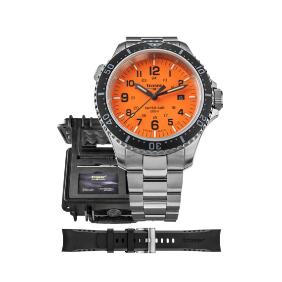 Pánské hodinky Traser P67 SuperSub Orange 109379 SET, Verze: oranžová , 2 image