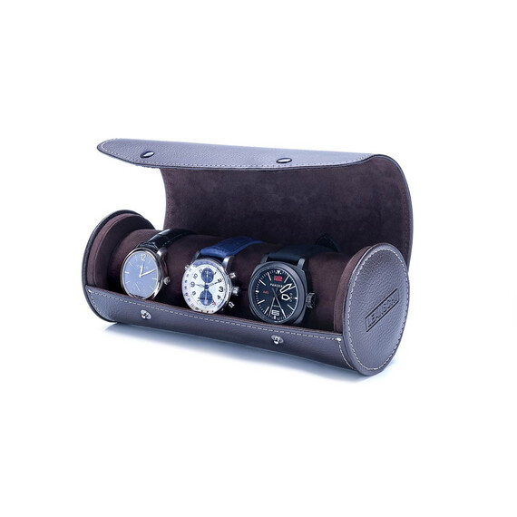 Pouzdro pro 3 hodinek Leanschi WRO3-CHOC, Verze: hnědá , 2 image