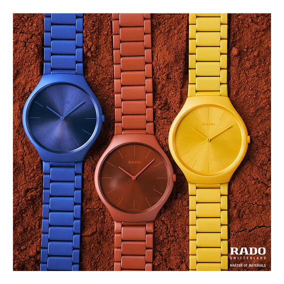 Hodinky Rado True Thinline Les Couleurs™ Le Corbusier R27093632, Verze: žlutá , 9 image