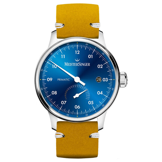 Pánské hodinky MeisterSinger Primatic PR918, Verze: žlutá 