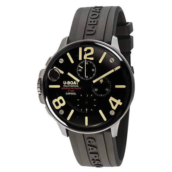 Pánské hodinky U-BOAT Capsoil Chrono 45 mm SS 8111, Verze: černá 