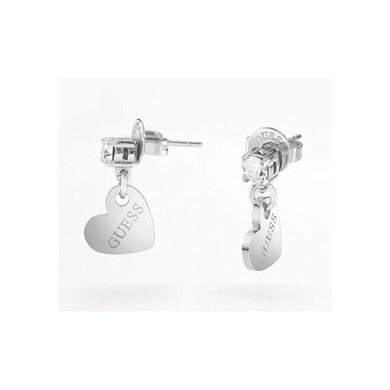 Náušnice Guess Heart To Heart JUBE01083JWRHT/U, Verze: stříbrná 