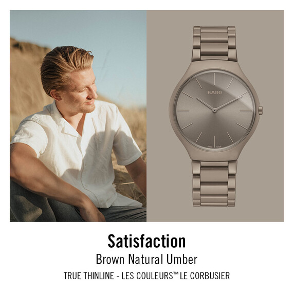 Hodinky Rado True Thinline Les Couleurs™ Le Corbusier R27098682, Verze: hnědá , 10 image