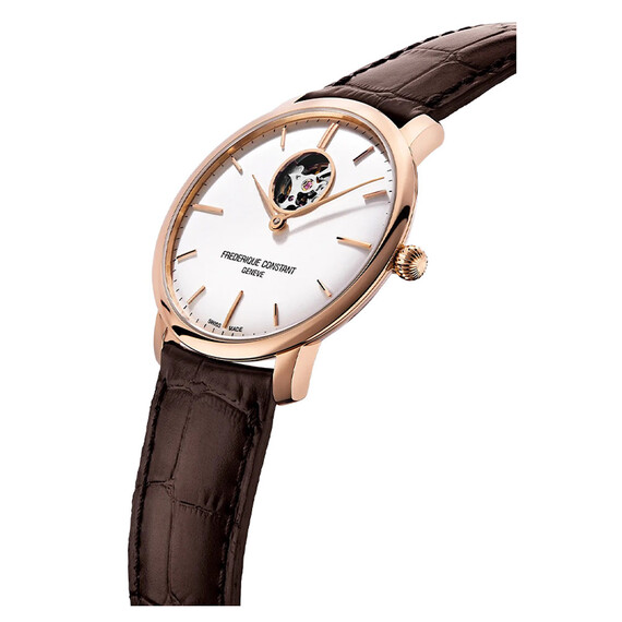 Pánské hodinky Frederique Constant Slimline Auto Heart Beat FC-312V4S4, Verze: hnědá , 4 image