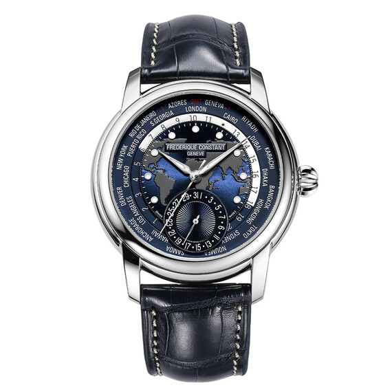 Pánské hodinky Frederique Constant Manufacture Classic Worldtimer FC-718NWM4H6, Verze: modrá3 