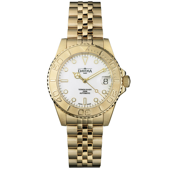 Dámské hodinky Davosa Ternos Medium Automatic 166.198.02, Verze: žluté zlato 