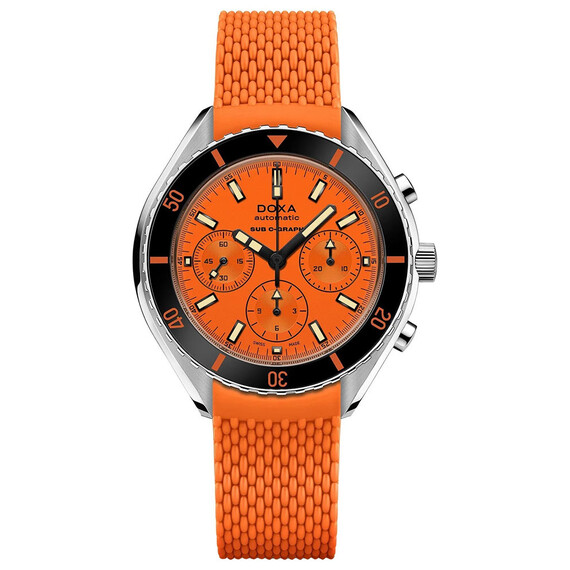 Pánské hodinky Doxa SUB 200 C-Graph Professional 798.10.351.21, Verze: oranžová 