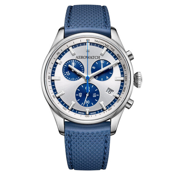Pánské hodinky Aerowatch Les Grandes Classiques Chrono A 79990 AA05, Verze: modrá 