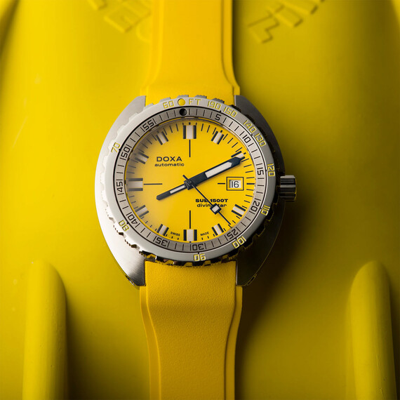 Pánské hodinky Doxa SUB 1500T Divingstar 883.10.361.31, Verze: žlutá , 4 image