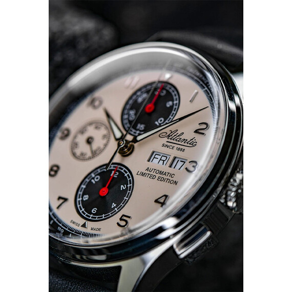 Pánské hodinky Atlantic Worldmaster Valjoux Limited Edition 55852.41.93, Verze: béžová, krémová , 10 image