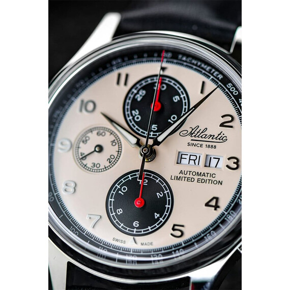 Pánské hodinky Atlantic Worldmaster Valjoux Limited Edition 55852.41.93, Verze: béžová, krémová , 7 image