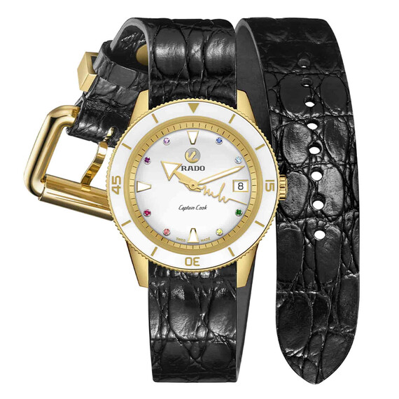 Dámské hodinky Rado Captain Cook x Marina Hoermanseder Heartbeat R32117708, Verze: žluté zlato , 4 image