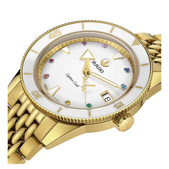 Dámské hodinky Rado Captain Cook x Marina Hoermanseder Heartbeat R32117708, Verze: žluté zlato , 6 image