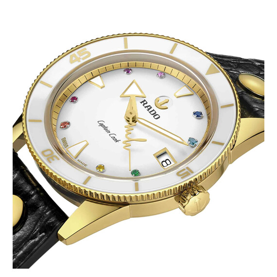 Dámské hodinky Rado Captain Cook x Marina Hoermanseder Heartbeat R32117708, Verze: žluté zlato , 7 image