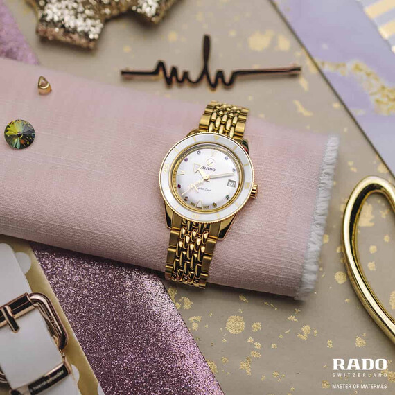 Dámské hodinky Rado Captain Cook x Marina Hoermanseder Heartbeat R32117708, Verze: žluté zlato , 12 image