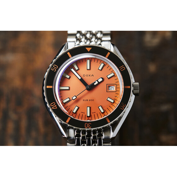 Pánské hodinky Doxa SUB 200 Professional 799.10.351.10, Verze: oranžová , 5 image