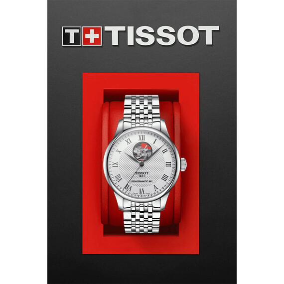 Pánské hodinky Tissot Le Locle Powermatic 80 Open Heart T006.407.11.033.02, Verze: stříbrná , 6 image
