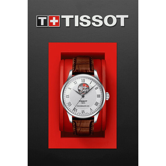 Pánské hodinky Tissot Le Locle Powermatic 80 Open Heart T006.407.16.033.01, Verze: hnědá , 6 image