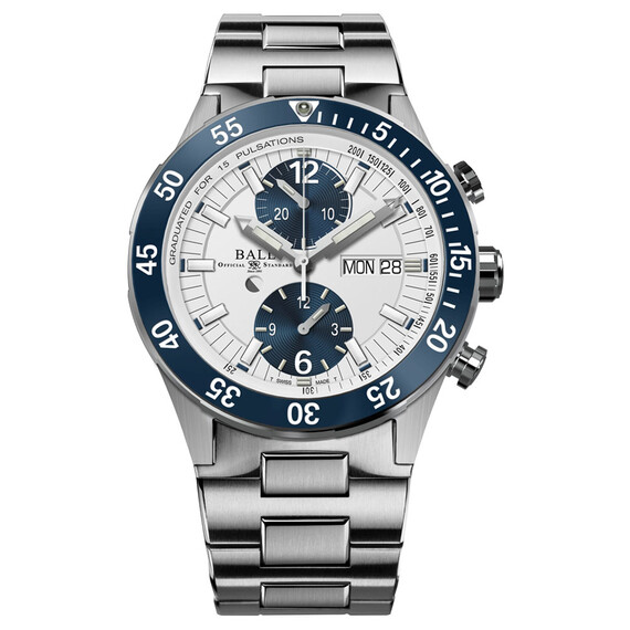 Pánské hodinky Ball Roadmaster Rescue Chronograph Limited Edition DC3030C-S1-WH, Verze: bílá2 