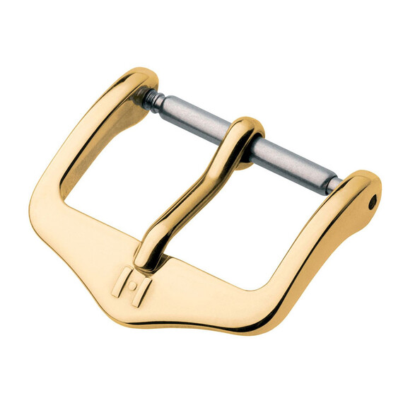 Přezka Hirsch Tradition barva žluté zlato 22 mm, Barva dílu: zlato žluté, Šířka: 22 