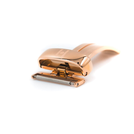 Spona Hirsch barva růžové zlato 18 mm, Barva dílu: zlato růžové, Šířka: 18 , 2 image