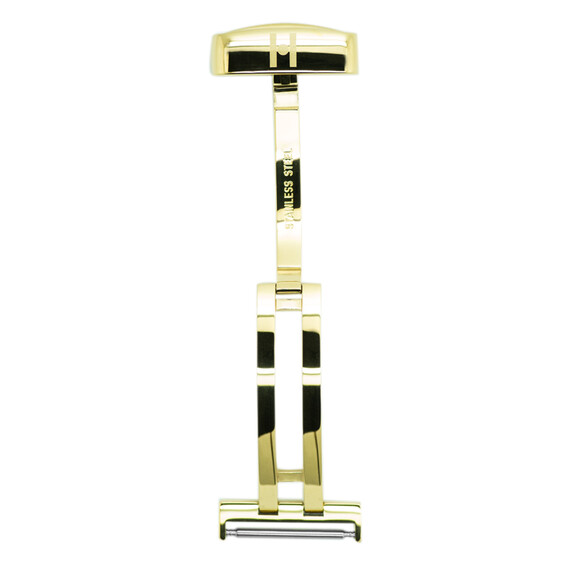 Spona Hirsch Plus barva růžové zlato 18 mm, Barva dílu: zlato žluté, Šířka: 18 , 2 image