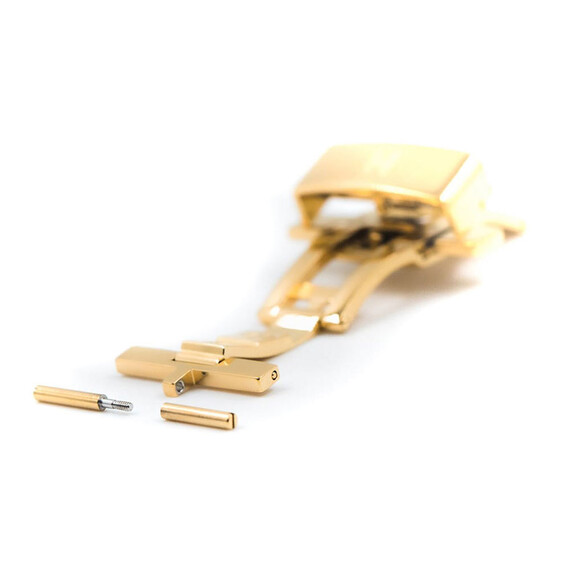 Spona motýlková Hirsch barva růžové zlato 16 mm, Barva dílu: zlato žluté, Šířka: 16 , 3 image