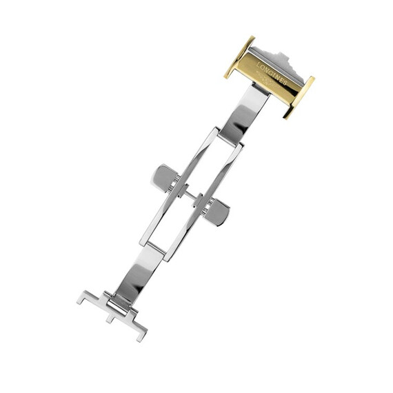 Spona motýlková Longines barva růžové zlato 16 mm, Barva dílu: zlato žluté, Šířka: 16, Materiál: nerezová ocel , 3 image