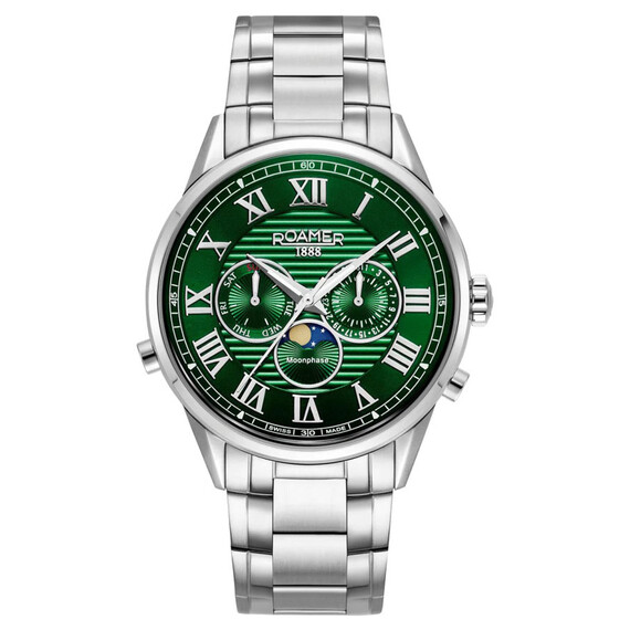 Pánské hodinky Roamer Superior Moonphase II 513821 41 75 50, Verze: stříbrná 