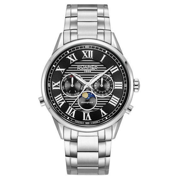 Pánské hodinky Roamer Superior Moonphase II 513821 41 85 50, Verze: stříbrná2 
