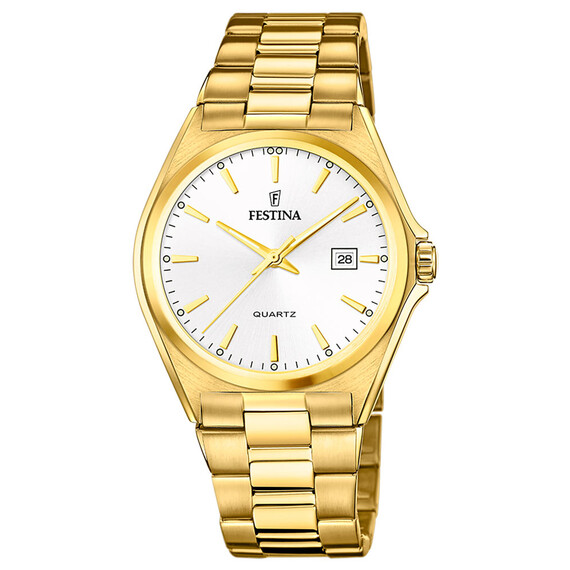 Pánské hodinky Festina Classic F20555/2, Verze: žluté zlato3 