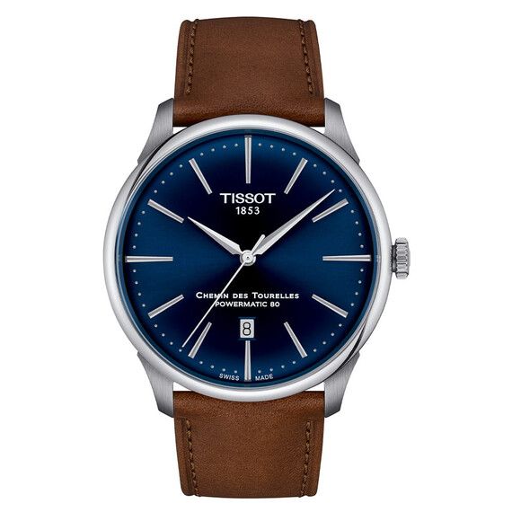 Pánské hodinky Tissot Chemin Des Tourelles Powermatic 80 T139.407.16.041.00, Verze: hnědá 