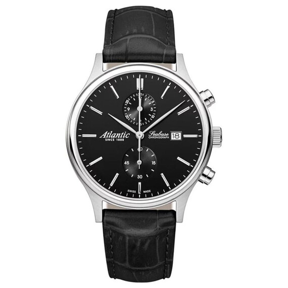 Pánské hodinky Atlantic Seabase Chrono 64452.41.61, Verze: černá 